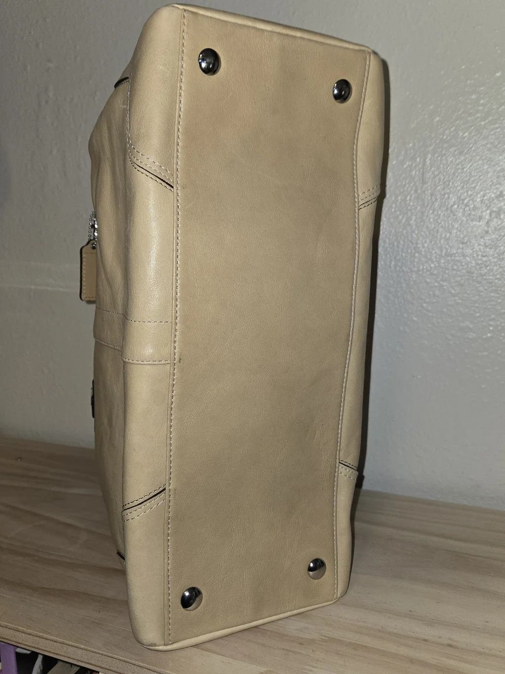Coach Hamilton Leather Satchel with Silver Hardware